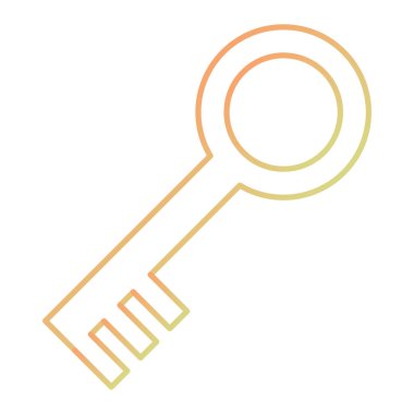 anahtar vektör simgesi. düz tasarım biçimi