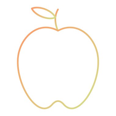 elma ikonu vektör illüstrasyonu