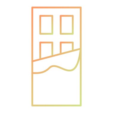 Çikolata çubuğu simgesinin vektör illüstrasyonu