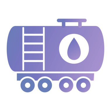 Petrol tankeri ikonu. Ağ için gaz yakıt vektör simgelerinin basit çizimi