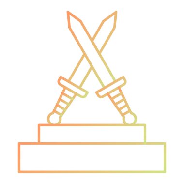 Kılıç simgesi. ağ için hançer vektör simgelerinin özet çizimi