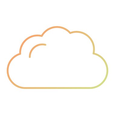 Bulut simgesi. Web için hava vektörü simgelerinin düz çizimi