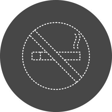 Hiçbir yasaktır işareti simgesi, vektör çizim