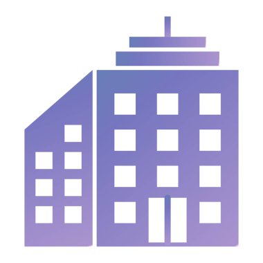 Bina. Web simgesi basit illüstrasyon