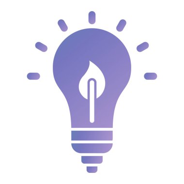 Ampul simgesi. vektör illüstrasyonu