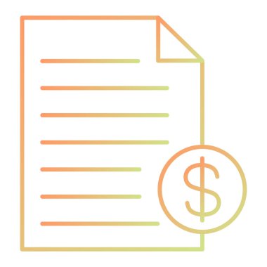 Belge. Web simgesi basit illüstrasyon