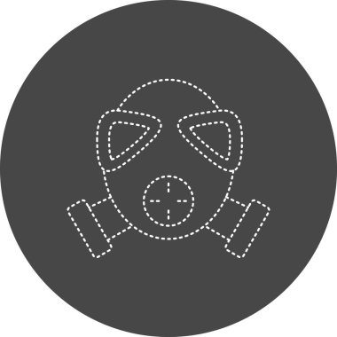 Ateş maskesi simgesinin vektör illüstrasyonu