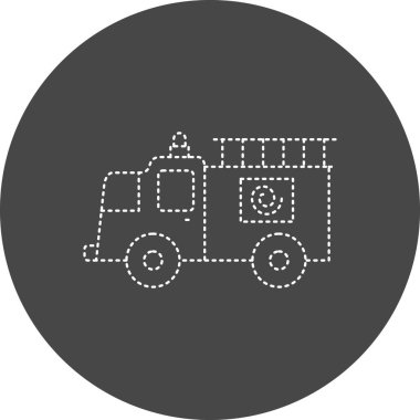 vector illustration of Fire truck icon