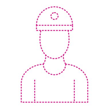 worker icon. outline illustration of police vector icons for web