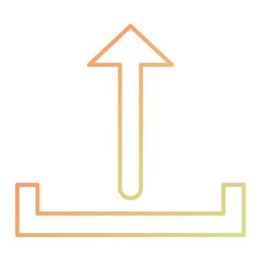 Ok simgesi yükle. vektör illüstrasyonu