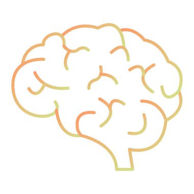 beyin ikonu vektör illüstrasyonu