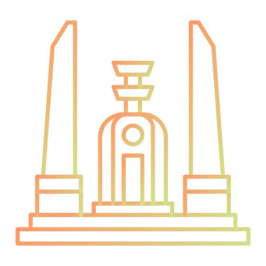 Moda tarzı izole edilmiş arkaplanda anıt simgesi