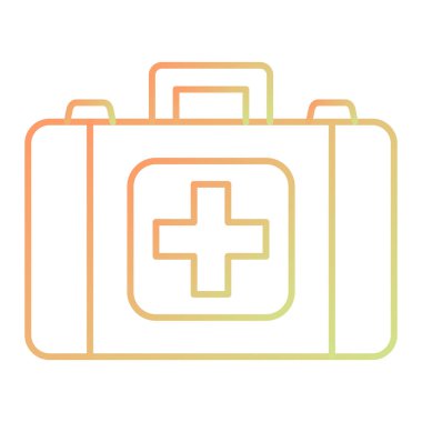 İlk yardım kiti simgesi vektör illüstrasyon grafik tasarımı