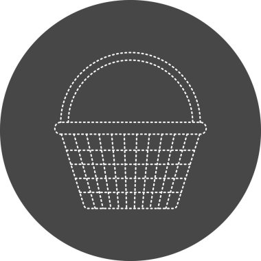 Alışveriş sepeti simgesinin vektör illüstrasyonu