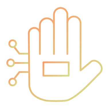 Bir virüsü tutan el. Basit tasarım