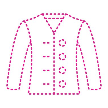 Beyaz arka planda ceket simgesi