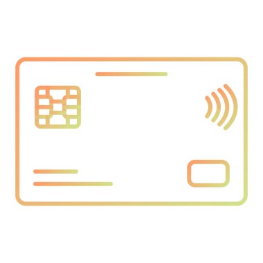 Kredi kartı ikonu vektör illüstrasyonu