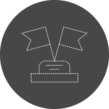 Bayraklar. Web simgesi basit illüstrasyon