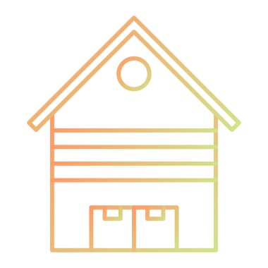 Ev. Web simgesi basit illüstrasyon