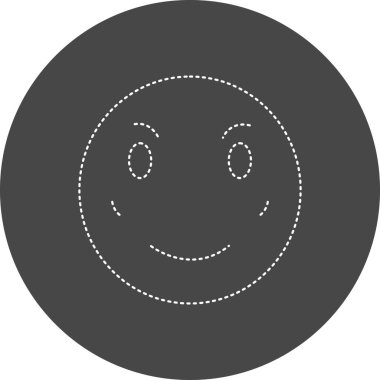 Mutlu bir yüzün vektör çizimi