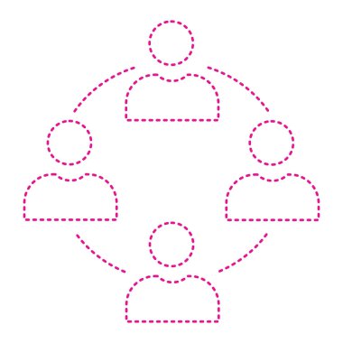 sosyal ağ simge vektör çizim