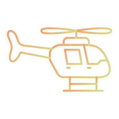Helikopter simgesi vektör illüstrasyonu