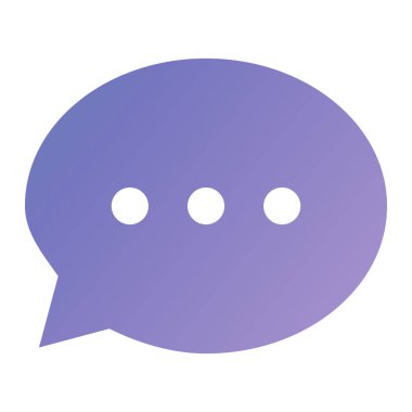 Sohbet balonu simgesi. Web için konuşma baloncukları vektör simgelerinin düz çizimi