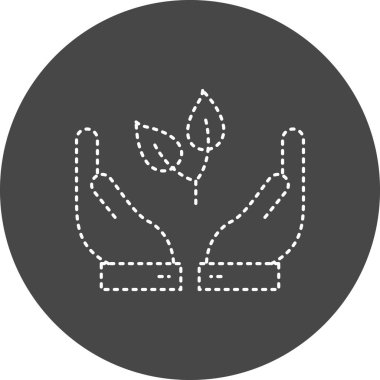 vector illustration of modern Protect Plants   icon 
