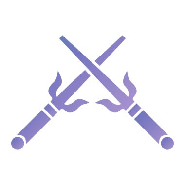 crossed knives icon. vector illustration