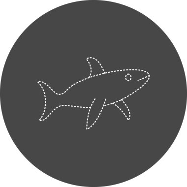 Köpekbalığı simgesinin vektör illüstrasyonu