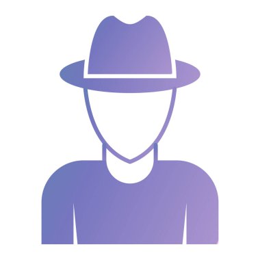 man icon. simple illustration of hat vector symbol for web