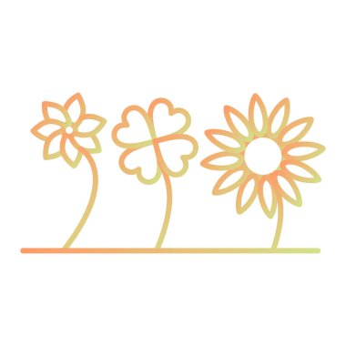 Çiçek simgesi vektörü web ve mobil uygulama tasarımınız için beyaz arkaplanda izole edildi, bitki logosu kavramı