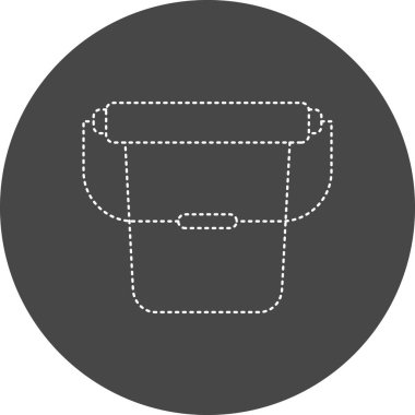 web icon, simple illustration of Bucket