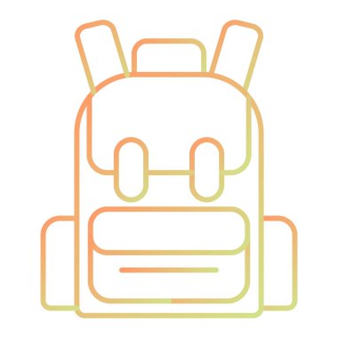 backpack icon. outline illustration