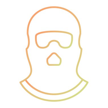 Maske takan bir adamın vektör çizimi