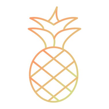 ananas ikonu vektör illüstrasyonu