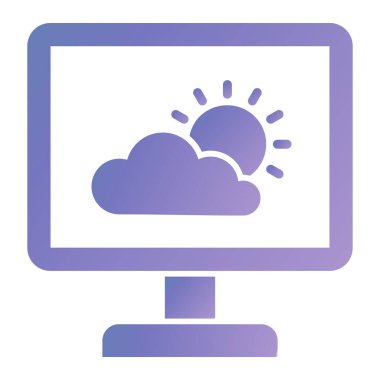 Bulut. Web simgesi basit illüstrasyon