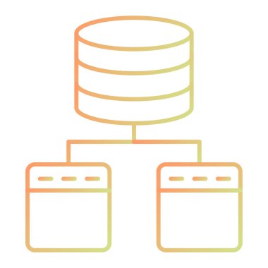 veritabanı. Web simgesi basit illüstrasyon