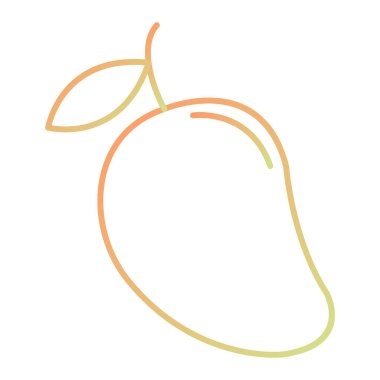 fresh mango icon. vector illustration