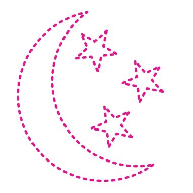 moon and stars. simple illustration icons for web