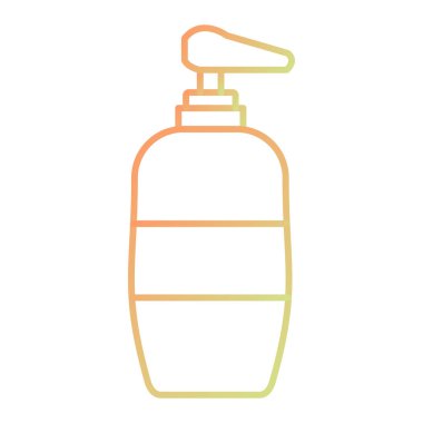 Şişe simgesi. Web için güneş kremi vektör simgelerinin özet çizimi