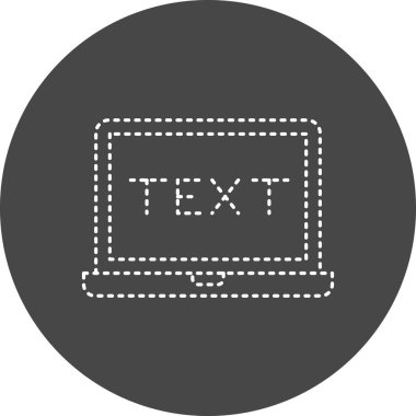 Tipografi modern ikon vektör illüstrasyonu