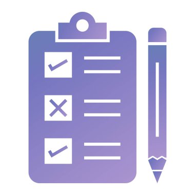 Kontrol listesi simgesi vektör illüstrasyonu