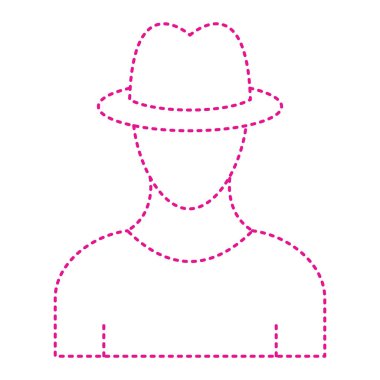 man icon. flat illustration of cowboy vector symbol for web design