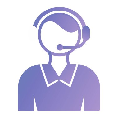 Çağrı merkezi simgesi. Web için müşteri servis vektör simgelerinin basit illüstrasyonu