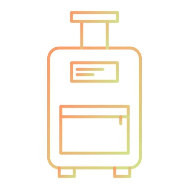 seyahat çantası ikonu vektör illüstrasyonu