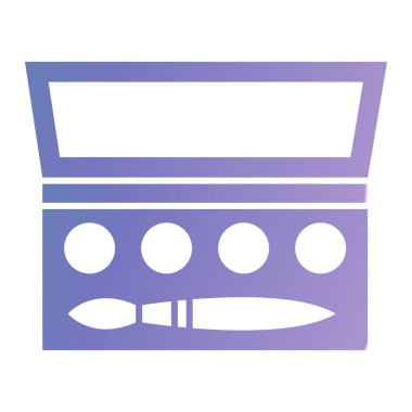 Makyaj fırça simge vektör çizim