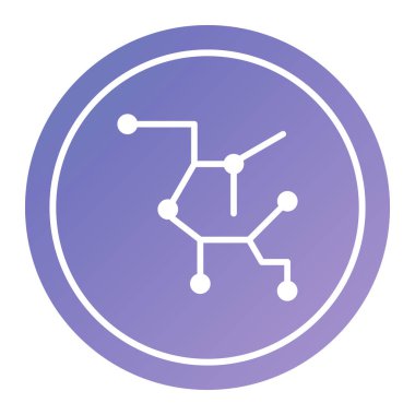 Moda biçimi izole edilmiş arkaplanda molekül simgesi