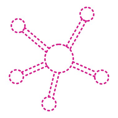 molecule icon. dotted illustration 