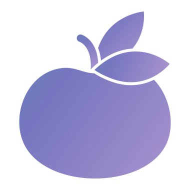 Tek izole edilmiş elma simgesinin vektör çizimi